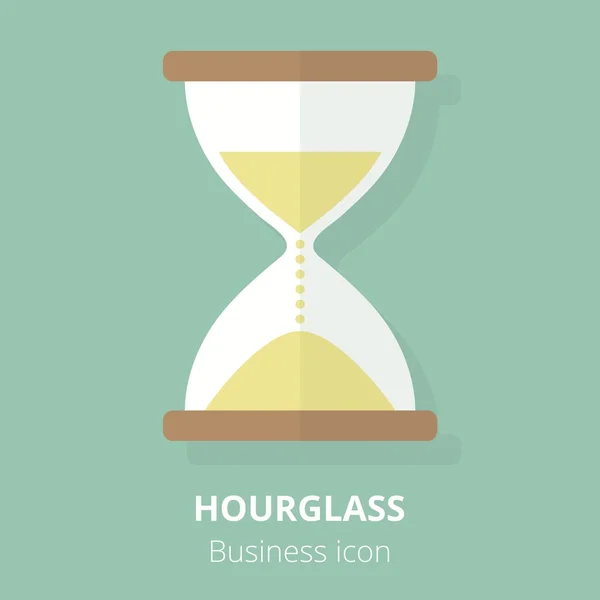 Business icon. Hourglass. Flat vector illustration. — Stock Vector