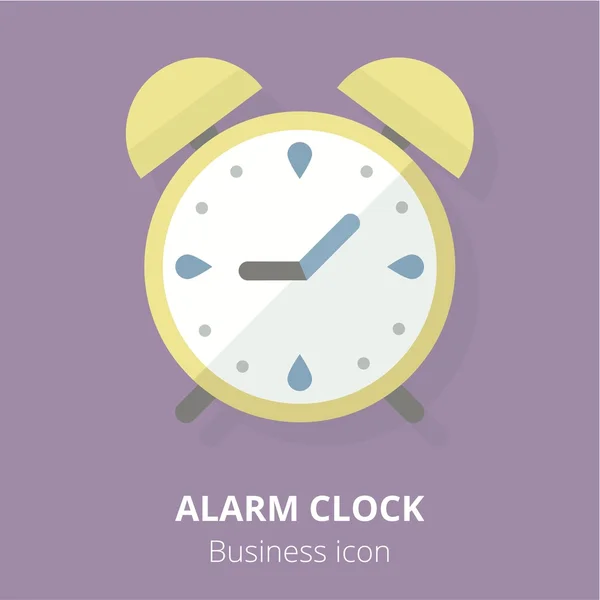 Business icon. Alarm clock. Flat vector illustration. — Stock Vector