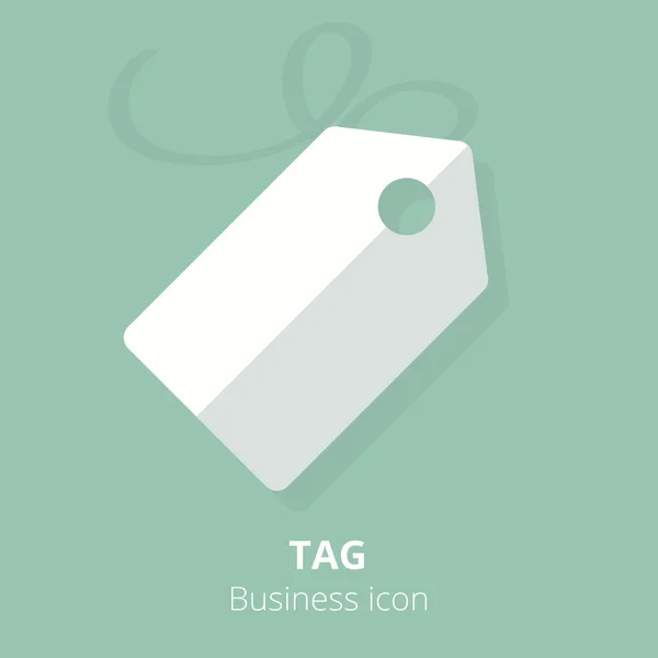 Business icon. Tag. Flat vector illustration. — Stock Vector