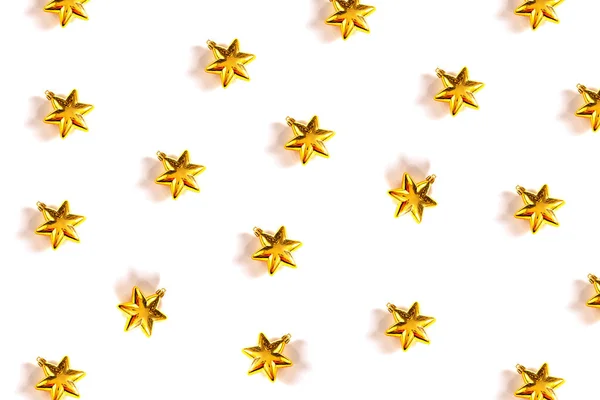 白い背景とともに複数の星のボールクリスマス — ストック写真