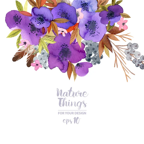 カラフルな花コレクション花 — ストックベクタ