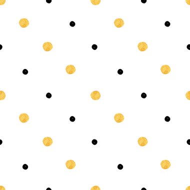 Seamless pattern in the gold dots clipart