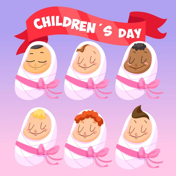 Ευτυχισμένη ημέρα των παιδιών — Διανυσματικό Αρχείο