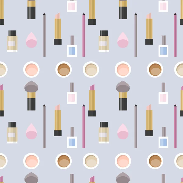 Seamless pattern with cosmetics — Stock Vector