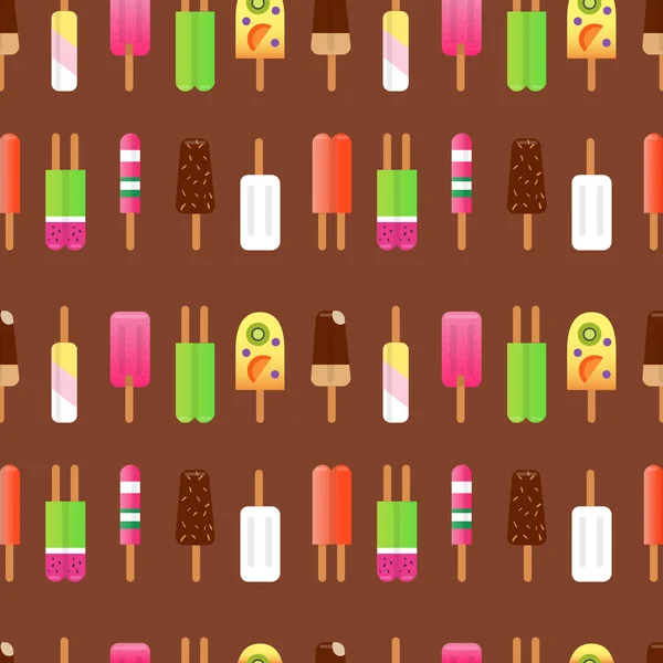 Patrón sin costuras con helado. — Vector de stock