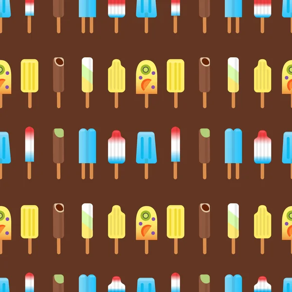 Seamless pattern with ice cream. — Stock Vector