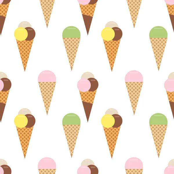 Motif sans couture avec crème glacée. — Image vectorielle