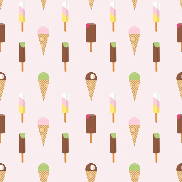 Seamless pattern with ice cream. — Stock Vector