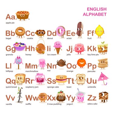 Komik karakterler ile illüstrasyon.