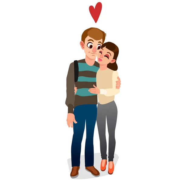 Couple in love Illustration of Valentine's Day. — Stock Vector