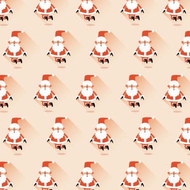 Sana Claus ile dikişsiz vektör deseni .