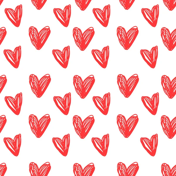 Red hearts background — Stock Vector