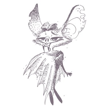 Yarasa çizilmiş resmi el.