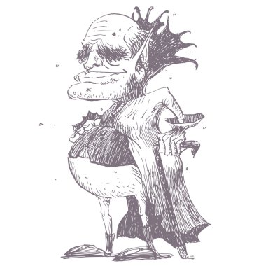 Cadılar Bayramı karakter çizilmiş resmi el