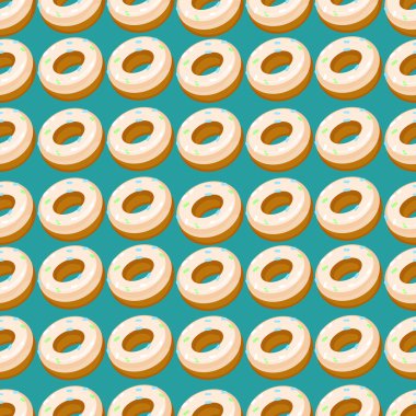 Donutlarla vektör kusursuz desen.