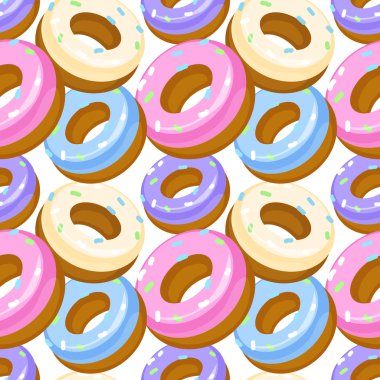 Donutlarla vektör kusursuz desen.