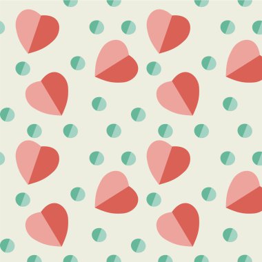 Dikişsiz desen Sevgililer günü kalpleri ile