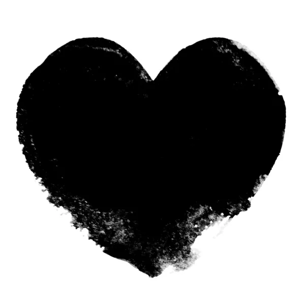 Conjunto de San Valentín - Grunge fondo corazón negro — Vector de stock