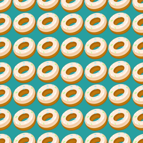 Vector naadloos patroon met donuts. — Stockvector