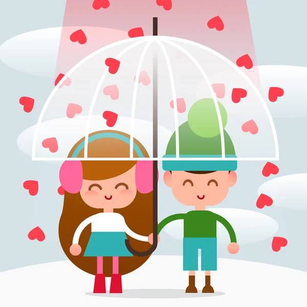 Couple in love boy and a girl. — Stock Vector