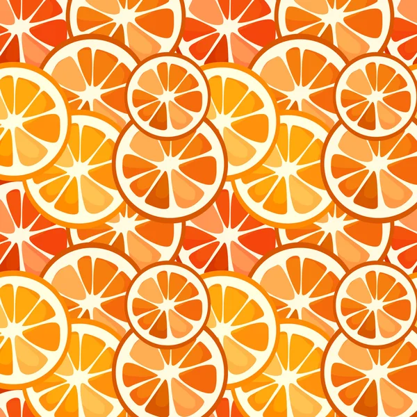 Christmas seamless pattern of tangerines — Stock Vector