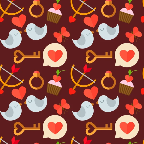 Seamless pattern on Valentine's Day theme — Stock Vector
