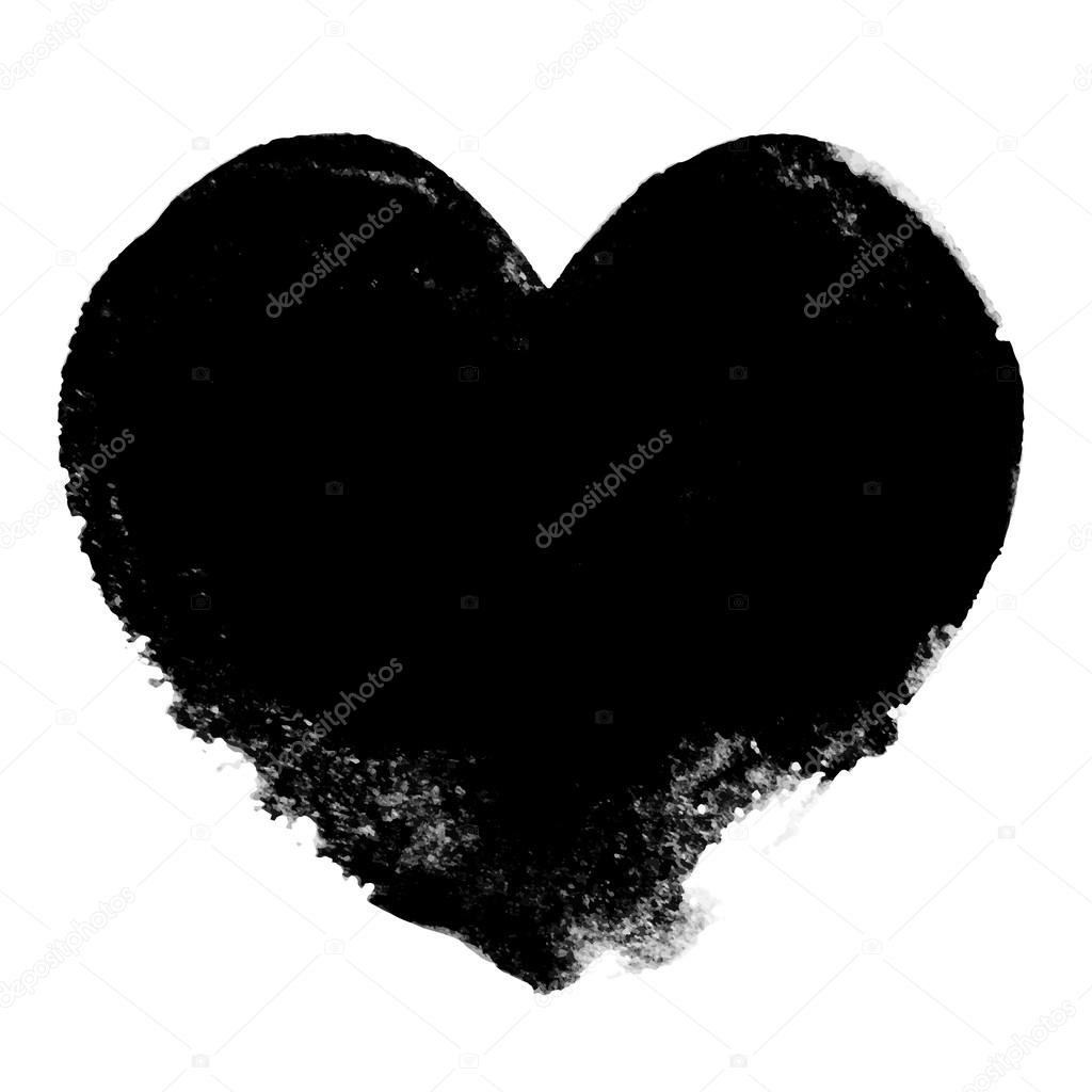 Set of Valentines - Grunge black heart background