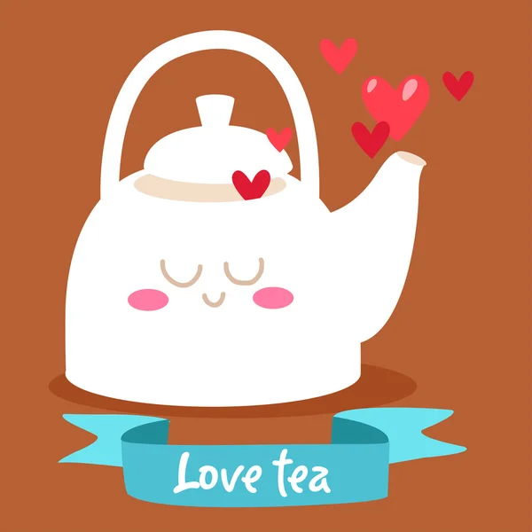 Te quiero. Te quiero. Ceremonia del té — Vector de stock