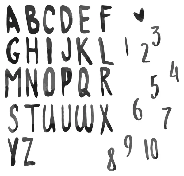 Alfabeto en estilo acuarela . — Archivo Imágenes Vectoriales