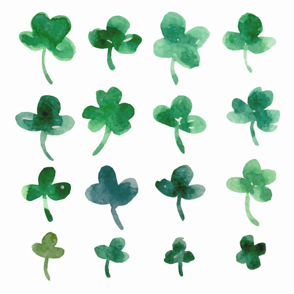 Бесшовный узор листьев клевера
