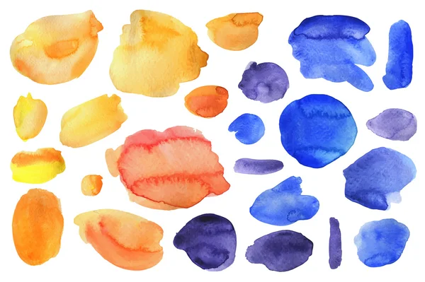 Taches d'aquarelle et éclaboussures . — Image vectorielle