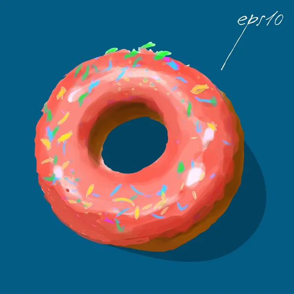 Glazed ring doughnut — Stock Vector