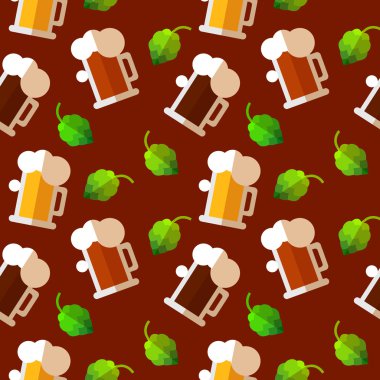 Oktoberfest düz tarzı desen.