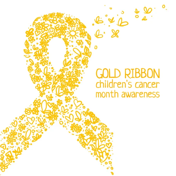 Symbole de cancer pour enfants au crayon . — Image vectorielle