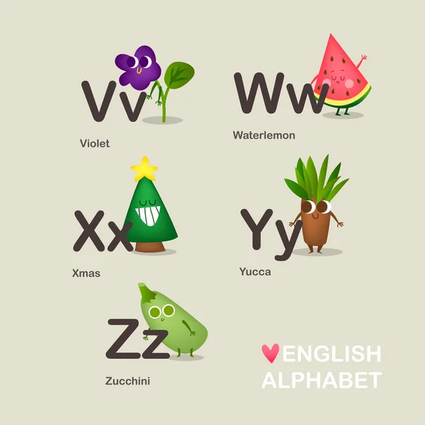 Alphabet drôle pour enfants . — Image vectorielle