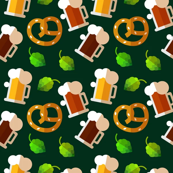 Seamless repeat pattern for Oktoberfest — Stock Vector