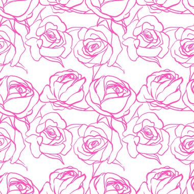 sorunsuz Pembe çiçek desenli