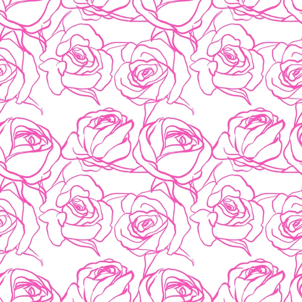 Nahtloses rosa Blumenmuster — Stockvektor