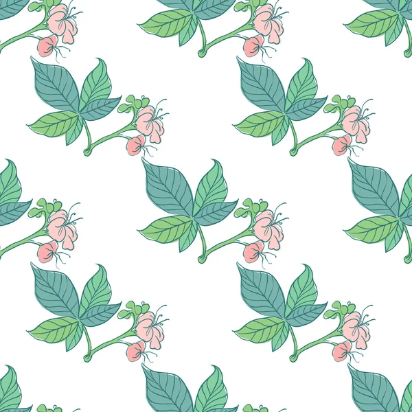 Patrón floral sin costuras — Vector de stock