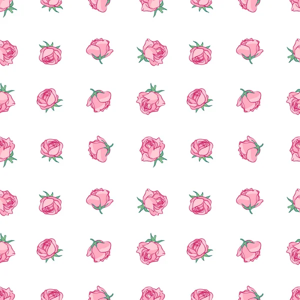 Rosebuds background is pink — Stock Vector