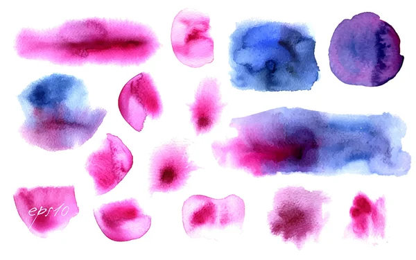 Watercolor spots isolated — Stock Vector