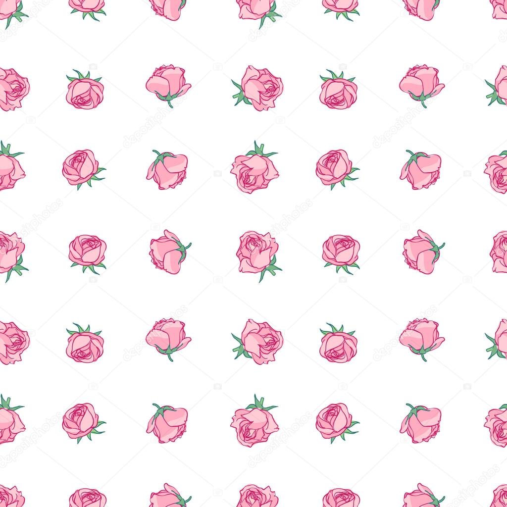 Rosebuds background is pink