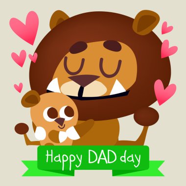 Happy Father's day with lion