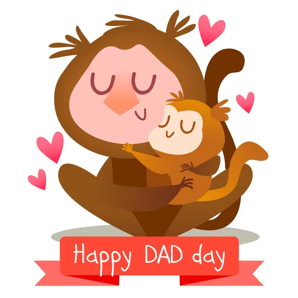 Tarjeta del Día del Padre Feliz — Vector de stock