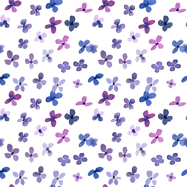 Watercolor Painted flowers pattern — ストックベクタ