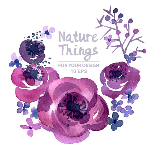 Watercoor Painted poppies