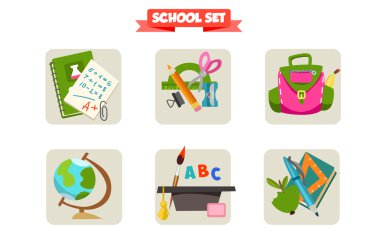 Okul, okul şeyler koymak sırt