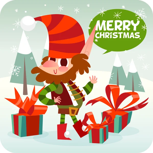 Merry Christmas karakter — Stockvector