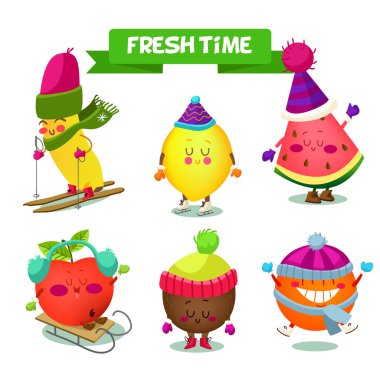 sevimli meyve kümesi.