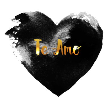 Love Heart card - 'Te Amo' clipart